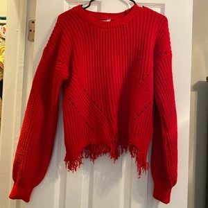 Red sweater - No boundaries